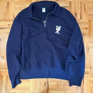 Uniqlo POP MART Half-Zip Sweatshirt Labubu XXL Navy